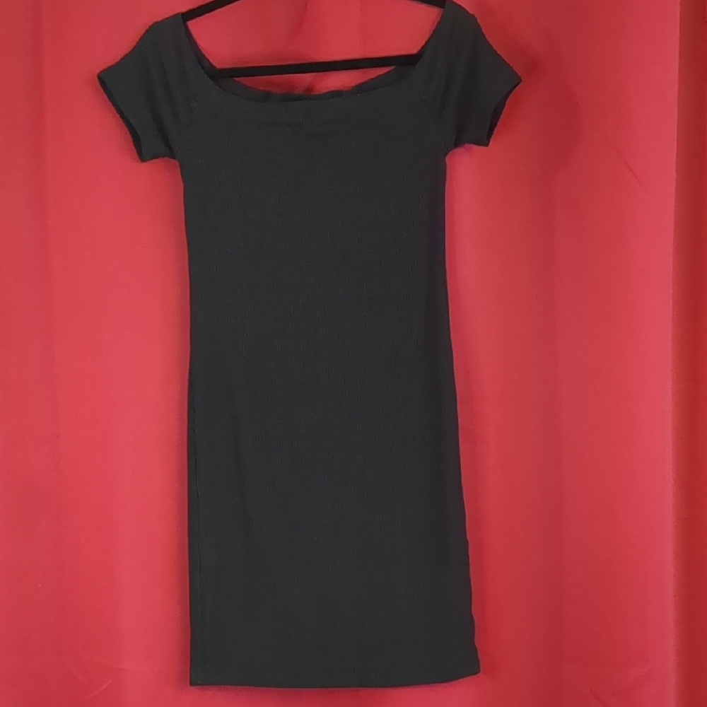 Old Navy Black Ribbed Mini Dress